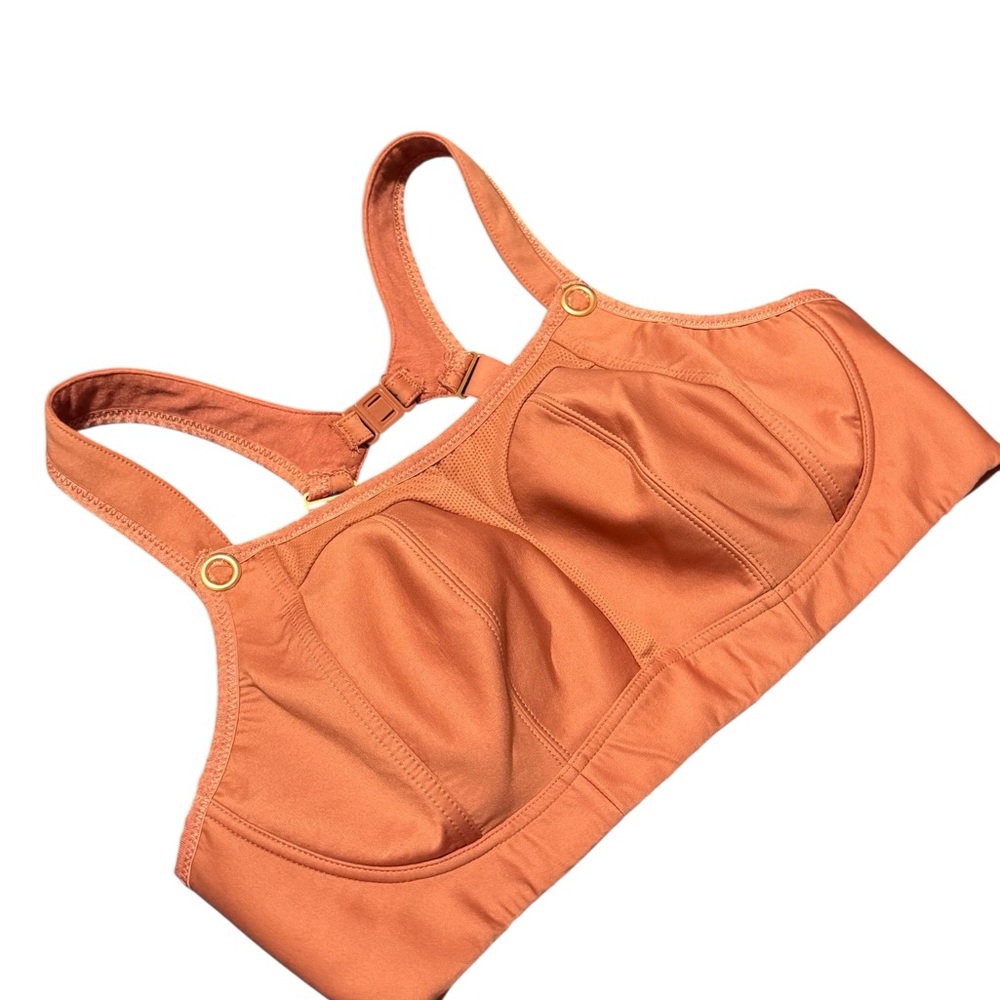 Cake Maternity Popcorn Busty Wire Free Nursing Sports Bra Medium Brick Orange - Picture 5 of 16